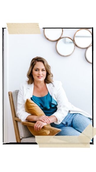 Woman reclining in a chair by Personal Branding Bunbury Photographer Joanna Zydel